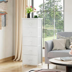 Somdot Tall Dresser for Bedroom with 5 Drawers, Storage Organizer Chest of Drawers with Removable Fabric Bins for Closet Beds