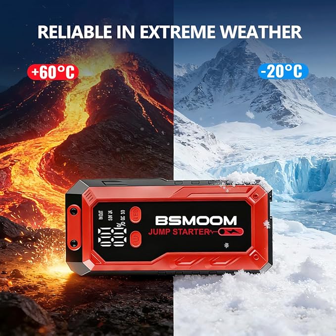 Car Battery Jump Starter Portable, 7000A Peak Battery (for 10.0L Gas or Up to 9.0L Diesel),Portable Booster Power Pack,LCD