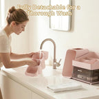 Large Capacity Makeup Organizer Countertop with Makeup Brush Holder for Vanity, Thickened Material, Bathroom Countertop Organ