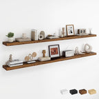 Dreamland 72Inch Floating Shelves for Wall, Rustic Wooden Storage Shelf for Living Room, Kitchen, Farmhouse, Wall Mounted Dis