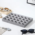 Stackable Jewelry Organizer Tray For Drawers,White Leather Small Earring Storage Tray,Bracelet And Necklace Display Box,Jewel
