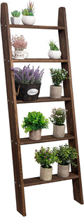 Rustic 5-Tier Wall-Leaning Wood Loadder Towel Racks for Bathroom Livingroom Kithen Office Woden Farmhouse Ladder-Style Blanke
