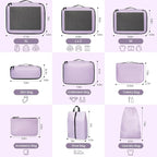 Mesh Packing Cubes for Travel, Durable Luggage Organizer with Sturdy Material and Double Zippers, Comprehensive Set for Trave