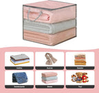 10 PCS Clear Zippered Storage Bags with Handles,Sweater Storage with Two-way Zipper,Foldable Closet Organizer Bed Sheet Organ