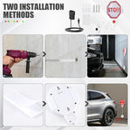 Lawnldyll Garage Parking Sensor Aid, Garage Stopper for Parking Car, Adjustable Car Stop Assistant with Red/Yellow/Green LED 
