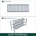 Smiry Bamboo Shoe Rack for Closet, 3 Tier Long Wooden Stackable Shoe Organizer, Free Standing Shoes Storage Shelf for Entrywa
