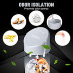 Car Trash Can Bin with Lid - Car Garbage Can Cup Holder - Grey Mini Leakproof Vehicle Garbage Bin with 40pcs Trash Bags-Automotive Organizers and Storage for Front Back Seat Accessories