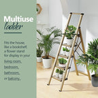 WOA WOA 5 Step Ladder for 10 Feet High Ceiling, Lightweight Foldable Ladder with Non-Slip Wide Pedals, Step Stool with Safe H