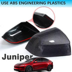 YHCDSEA Rearview Mirror Guard Cover for Tesla Model Y Juniper, Side Mirror Cover Exterior Accessories fit for Model Y Juniper 2025 2026 (Glossy Carbon Fiber Pattern)