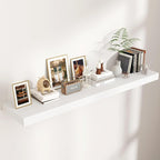 Floating Shelves for Wall, 55 Inch Wide x 12 Inch Deep Floating Shelves, Long Wood Floating Wall Shelf Shelves for Living Roo