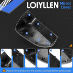 Driver Side Mirror Cover Replacement for Ford Fusion 2013 2014 2015 2016 2017 2018 2019 2020 2021 2022 - Left Side Mirror Covers, Rear View Mirror Cap Accessories Carbon Fibre, Without Lamp