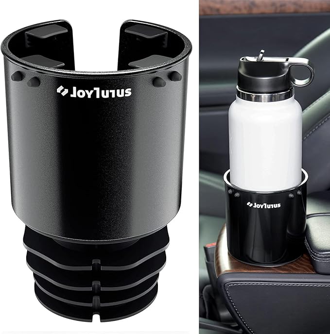 JOYTUTUS Large Stable Cup Holder Expander for YETI, Hydro Flask, Hold 18-40 oz Bottles and Mugs, Car Cup Holder Adapter with 
