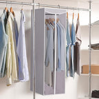 STORAGE MANIAC 2-Pack Hanging Garment Bag Zipper Cover with Sealed Clear Window, Long Garment Cover for Closet Storage Wardro