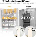 Over The Door Organizer, 5-Tier Extra Large Behind Door Storage with 10 Big Front & 10 Mesh Pockets, 80lb Capacity, Hanging S
