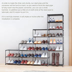 SMILHELTD Large Shoe Rack 8 Tier 64 Pairs for Entryway, Heavy Duty Storage Shelves Unit with Customizable Height for Boots, S