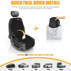 Siivton Car Seat Protector for Child Seat Cushion for Leather and Fabric Seats, 2 Mesh Pockets, Non-Slip Backing, Carseat Pro