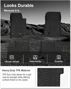 KIWI MASTER Floor Mats for 2014-2018 Jeep Wrangler JK 4-Door, OEM Replacement 82213860, Custom Fit All Weather Car Mats, Heavy Duty TPE Floor Liners, Front & Rear 2 Row, Black
