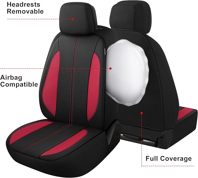 YGL Car Seat Covers for Full Seats,Waterproof Seat Covers for Cars,Durable Neoprene Car Seat Protectors,Interior Covers for C
