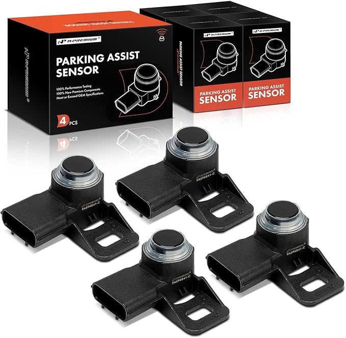 A-Premium 4-PC Rear Reverse Backup Parking Assist Sensor Compatible with Select Acura Models - MDX 2017-2020, RDX 2019-2021, 