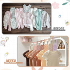 Patelai 7 Pcs Wooden Baby Closet Dividers for Clothes Organizer 1T to 7T Hanger Closet Dividers Nursery Organization for Home