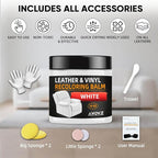 Leather Recoloring Balm - Scratch Repair & Color Restore Kit for Faded Leather, Leather Couch & Car Seats - 10OZ Leather Rest
