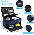 4-Layer Golf Trunk Organizer, Golfer Gifts for Men Women with Separate Ventilated Compartment for 2 Pairs Shoes, Waterproof