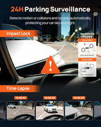 70mai 4K Dash Cam Front and Interior, 4K HDR Dash Camera with F1.55 Aperture, Wi-Fi 6, 24H Parking Surveillance, GPS, Loop Re