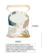 Car Garbage Can, Hanging Car Trash Can for Back Seat Organizer, Boho Leaf
