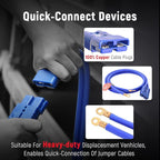 TOPDC Jumper Cables,1 Gauge 25 Feet 800A Booster Cables with UL-Listed Clamps, Heavy Duty Automotive Quick Connect Booster Cables for Car, SUV and Trucks with Carry Bag