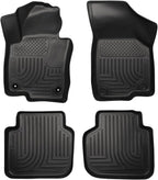 Husky Liners Weatherbeater Floor Mats | Fits 2012-2022 Volkswagen Passat | Front & 2nd Row, 4-pc Black - 98681