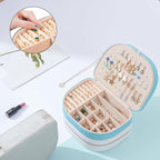 ProCase Travel Size Jewelry Box, Large Portable Seashell-Shaped Jewelry Case, 2 Layer Jewelry Organizer in PU Leather for Wom
