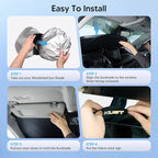 KUST Windshield Sun Shade for Honda CR-V 2007-2018 2019 2020 2021 2022 CRV Accessories Sunshade Window Sun Visor Foldable Block Sun UV Rays Keep Car Cooler