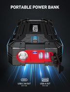 AstroAI S8 Ultra 4000A Car Jump Starter, Jump Box up to All Gas Engines & 12L Diesel, 12V Portable Power Bank with