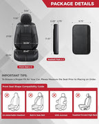 FREESOO Black Front Car Seat Covers - Faux Nappa Leather Seat Covers for Cars, with Carbon Fiber Texture Seatbelt Pads, Water