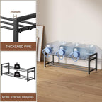 2-Tier Expandable Shoe Rack,Adjustable Shoe Shelf Storage Organizer Heavy Duty Metal Free Standing Shoe Rack for Entryway Clo