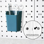 4Pcs Peg Board Panels, White ABS Pegboard Wall Mount, Easy Installation for Craft Room, Garage, Kitchen, Workshop