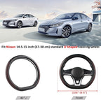 West Llama Flat Bottom Car Steering Wheel Cover for Nissan,D Shaped Steering Wheel Cover for Rogue,Altima,Kicks (Diamond Quil