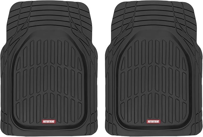 Motor Trend (2) Car Seat Covers for Front Seats with (2) Trimmable Car Floor Mats – Universal Fit Auto Accessories for Cars, 