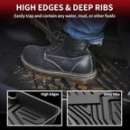 LASFIT Floor Mats for Honda CR-V CRV 2022 2021 2020 2019 2018 2017 (Gasoline & Hybrid), All Weather Custom Fit TPE Floor Liners, 1st & 2nd Row, Black (EX/EX-L/LX/Touring/Sport/Special Edition)