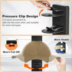 4 Pack Hat Organizer for Baseball Caps, Hat Rack for Wall, Strong Adhesive & Screw-in Cap Holder hat hangers for Closet Door 