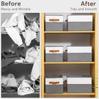 4 Pack Large Storage Bins with Handle,Collapsible Storage Basket for Shelves,Fabric Closet Organizer for Organizing Clothes B