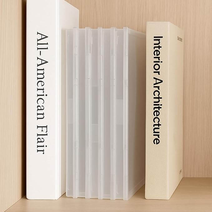 6 Pack Plastic Storage Box Organizer, Portable Clear Document File Case Containers For A4 Letter Paper, Magazine, Photo, Craf