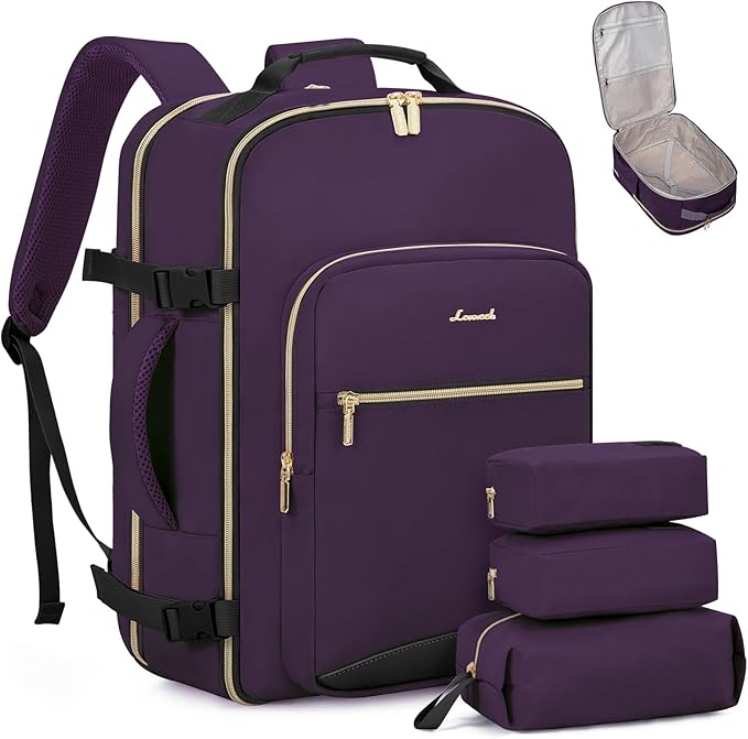 LOVEVOOK Travel Backpack for Women & Men 40L,Airline Approved Carry On Backpack Travel Essentials,TSA Carry on Luggage,Waterp