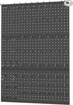 WALMANN 96 PCS Metal Pegboard with Pegboard Hooks for Wall, Garage Tools Storage Pegboard for Garage, Workbench, Peg Boards, 