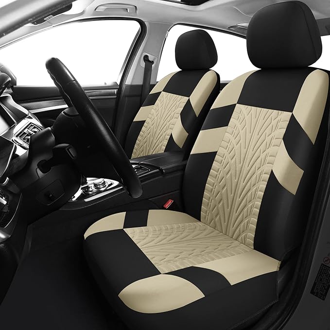 Pariitadin Car Seat Covers Full Set, Washable and Breathable Premium Cloth Automotive Vehicle Seat Cover for Car Interior, Un