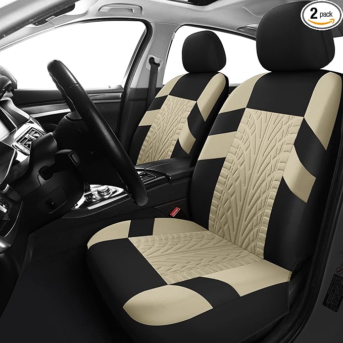 Pariitadin Car Seat Covers Front Pair, Washable and Breathable Seat Covers for Cars, Universal Fit Car Interior Covers for Mo