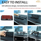 Aunginsy Center Console Dash Storage Organizer Tray Compatible with Toyota Tundra/Sequoia 2022-2026, Dashboard Storage Box with Phone Holder/Walkie-Talkie Stand/Radio Stand Insert Mounted Accessories