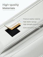 Premium Leather Car Seat Gap Filler Organizer (0.2”-1.2" Gaps), Clever Gifts for Car SUV Truck Owners (Beige, 2 Pack)