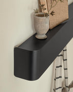 Kazai.® Coat Rack Wall Mount with Shelf 'Tone' | Modern Design Coat Hanger with Hidden Hooks and Storage | Hat Rack with Shel