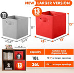 ShellKingdom Storage Bins, Foldable Fabric Storage Cubes And Cloth Storage Organizer Drawer For Closet And Toys Storage, 13 X